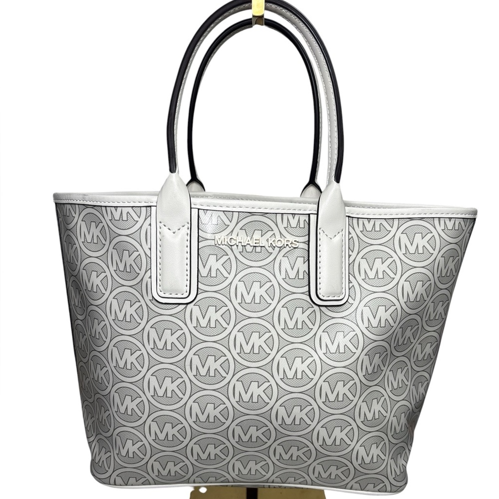 Michael Kors Jacquard Small Tote Optic White | NWOT